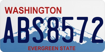 WA license plate ABS8572