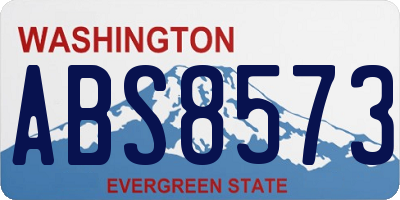 WA license plate ABS8573
