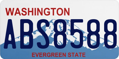 WA license plate ABS8588