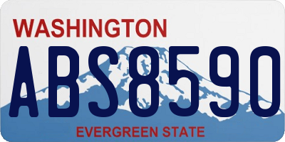 WA license plate ABS8590