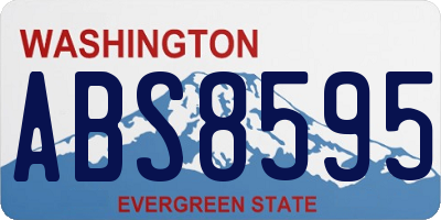 WA license plate ABS8595