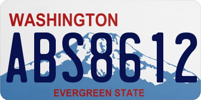 WA license plate ABS8612