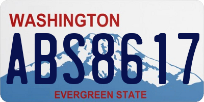 WA license plate ABS8617
