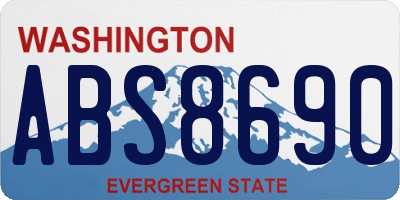 WA license plate ABS8690