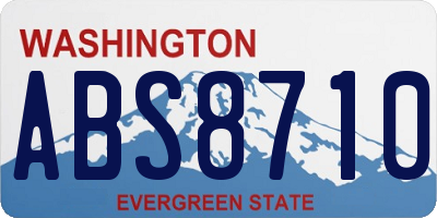 WA license plate ABS8710
