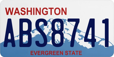 WA license plate ABS8741