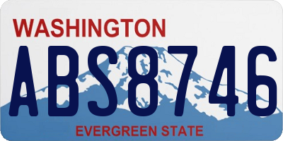 WA license plate ABS8746