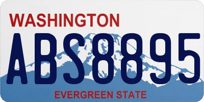 WA license plate ABS8895