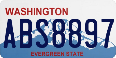 WA license plate ABS8897