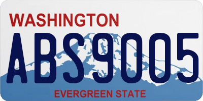 WA license plate ABS9005