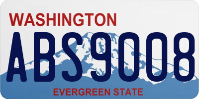 WA license plate ABS9008