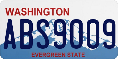 WA license plate ABS9009
