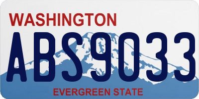 WA license plate ABS9033