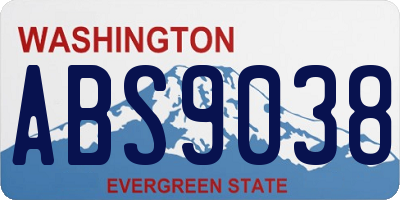 WA license plate ABS9038