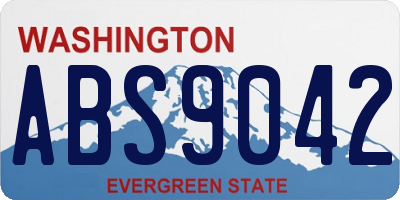 WA license plate ABS9042