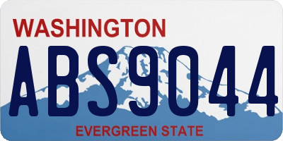 WA license plate ABS9044