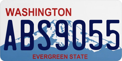 WA license plate ABS9055