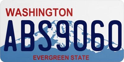 WA license plate ABS9060
