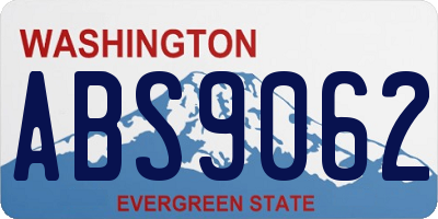 WA license plate ABS9062