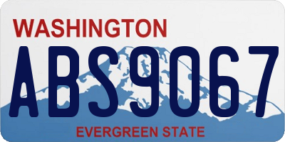 WA license plate ABS9067