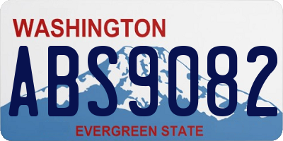 WA license plate ABS9082
