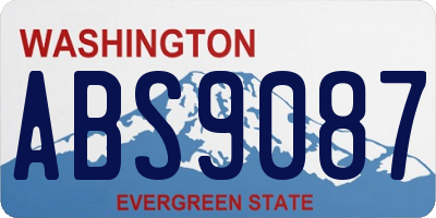 WA license plate ABS9087