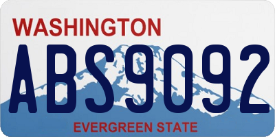 WA license plate ABS9092