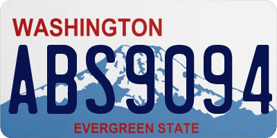 WA license plate ABS9094