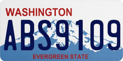 WA license plate ABS9109