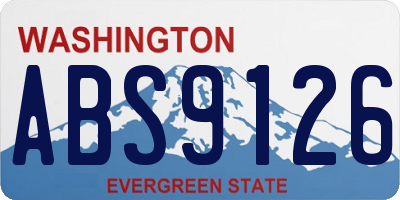 WA license plate ABS9126