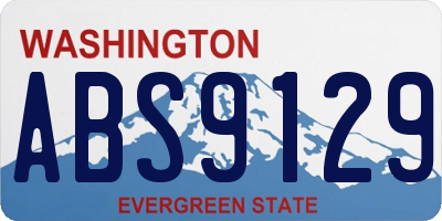 WA license plate ABS9129