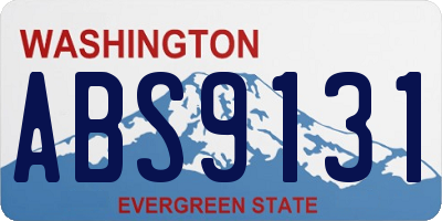 WA license plate ABS9131