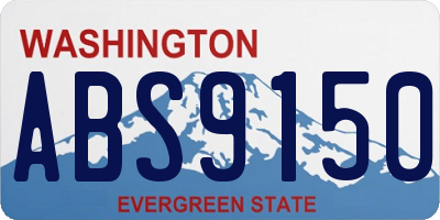 WA license plate ABS9150