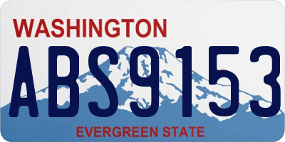 WA license plate ABS9153