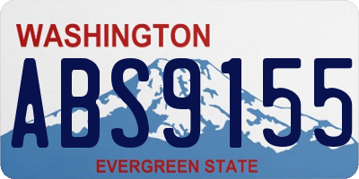 WA license plate ABS9155