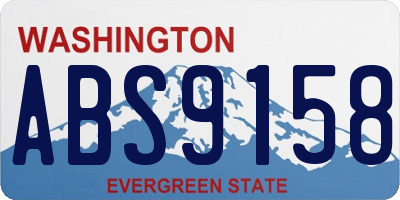 WA license plate ABS9158