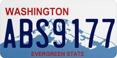 WA license plate ABS9177