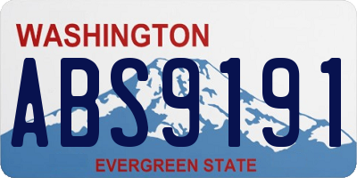 WA license plate ABS9191