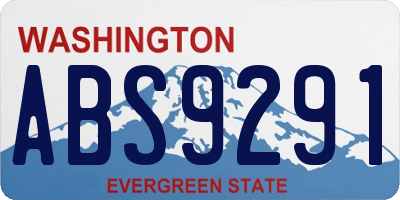 WA license plate ABS9291