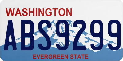 WA license plate ABS9299