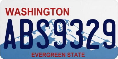 WA license plate ABS9329