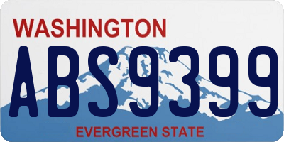 WA license plate ABS9399
