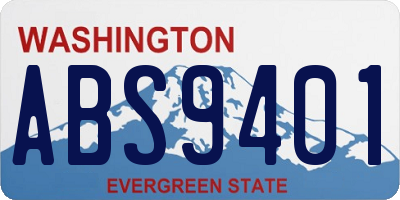 WA license plate ABS9401