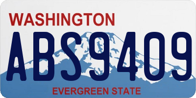 WA license plate ABS9409