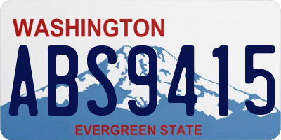 WA license plate ABS9415