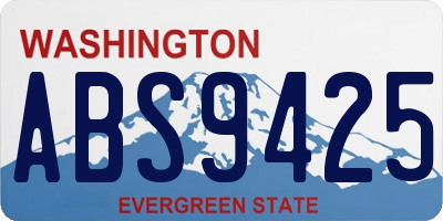 WA license plate ABS9425