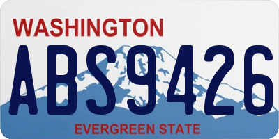 WA license plate ABS9426