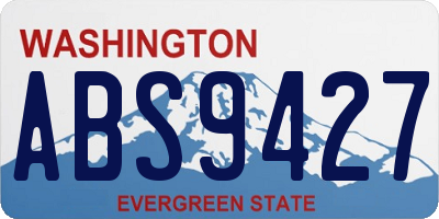 WA license plate ABS9427