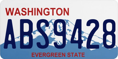 WA license plate ABS9428