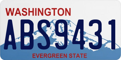 WA license plate ABS9431